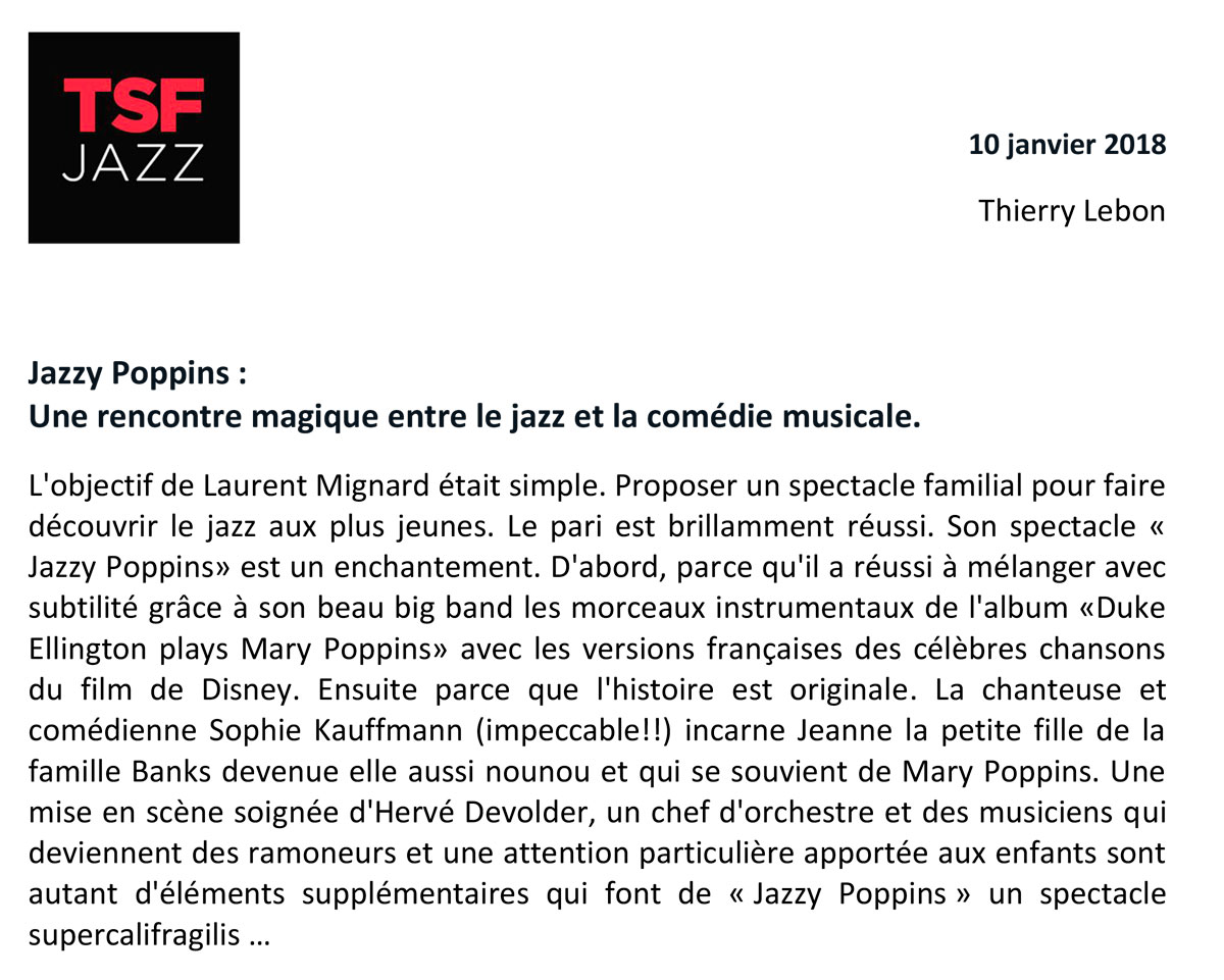 TSF Jazz Janvier 2018 Jazzy Poppins